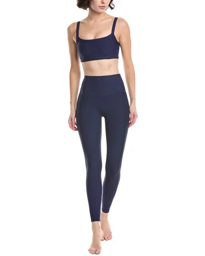 Phat Buddha 2pc Bra & Legging Set In Blue