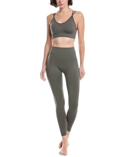 Phat Buddha 2pc Bra & Legging Set In Gray