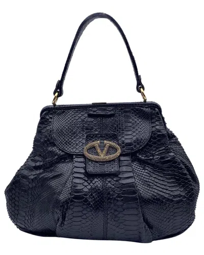 Valentino Black Leather Vlogo Tote (authentic Pre-loved)