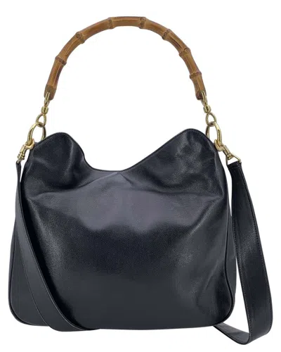 Gucci Bamboo Shoulder Bag In Black