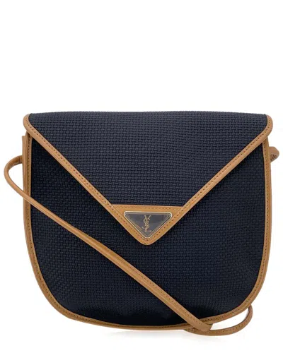 Saint Laurent Black Cotton Crossbody (authentic Pre-loved)