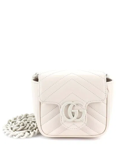 Gucci Gg Marmont Flap Belt Bag Matelassé Leather Mini (authentic Pre-loved)