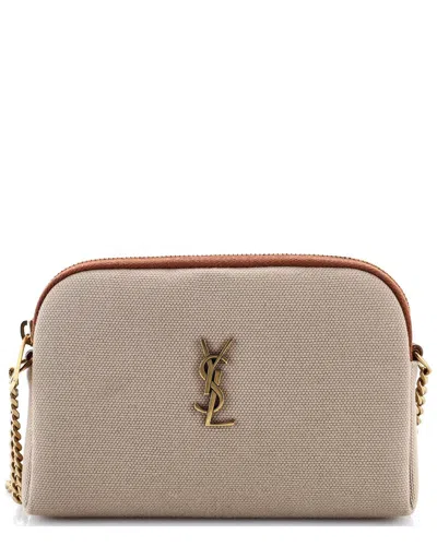 Saint Laurent Gaby Zipped Pouch Crossbody Canvas (authentic Pre-loved)