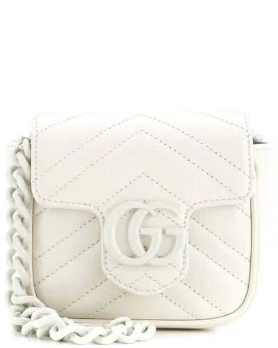Gucci Gg Marmont Flap Belt Bag Matelassé Leather Mini (authentic Pre-loved)
