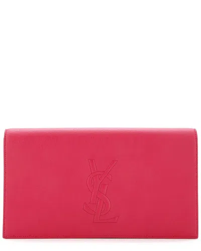 Saint Laurent Belle De Jour Clutch Leather Large (authentic Pre-loved)