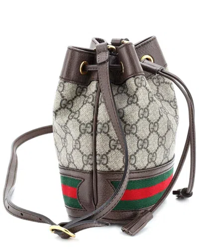 Gucci Ophidia Bucket Bag Gg Coated Canvas Mini (authentic Pre-loved)