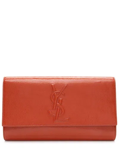 Saint Laurent Patent Leather Monogram Kate Clutch (authentic Pre-loved)