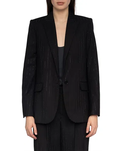 Zadig & Voltaire Valse Blazer In Black