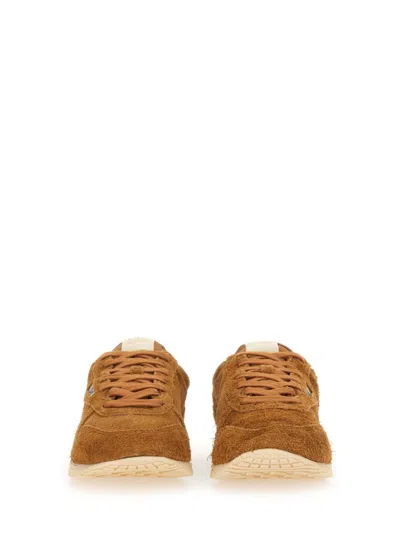 Autry Windspin Sneakers In Beige Suede In Brown