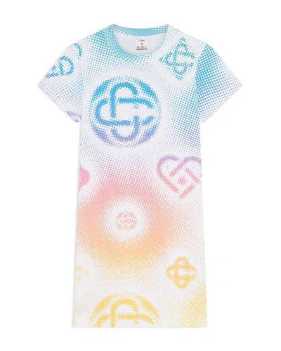 Casablanca Half Tone Logo T Shirt Dress In Multi