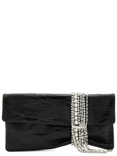 Jimmy Choo Embellished Clutch Bag In Black