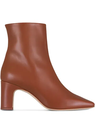 Manolo Blahnik Ofaralo Leather Boots In Brown