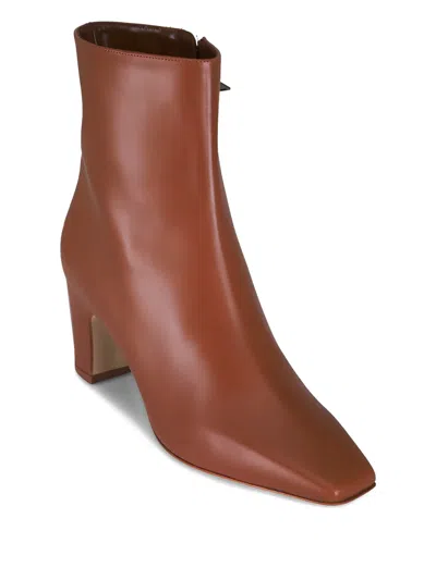 Manolo Blahnik Ofaralo Leather Boots In Brown