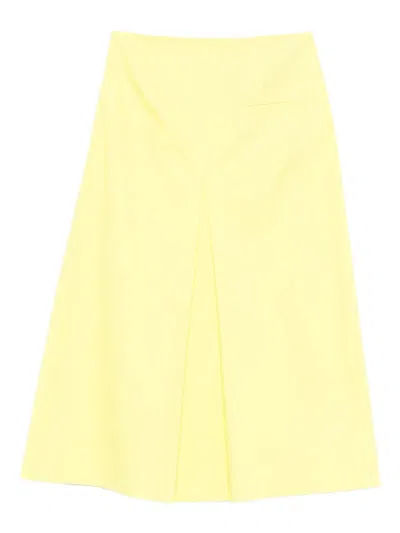Drhope Pleated Skirt In Yellow