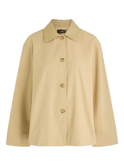 Arma Sina Collared Button Jacket In Neutral