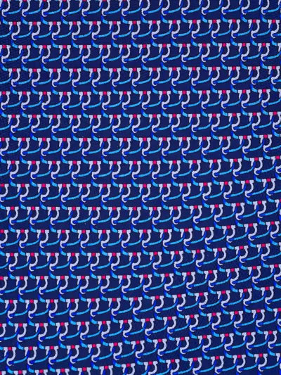 Ferragamo Patterned Tie In Blue
