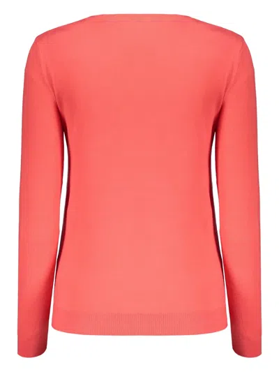 Valentino Logo Crew-neck Long-sleeve T-shirt In Pink