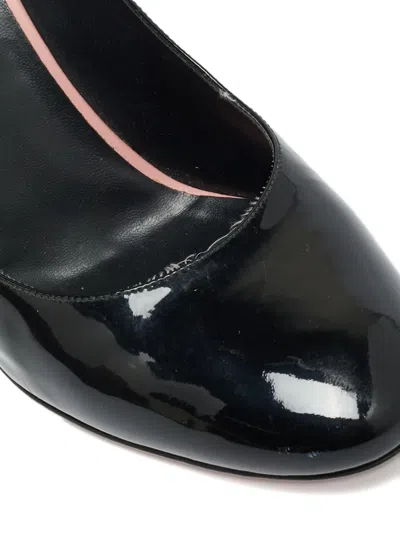 Pre-owned Fendi Block-heel Patent-leather Pumps In Black