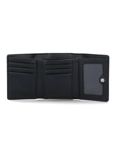 Vivienne Westwood Tri-fold Wallet Orb In Black