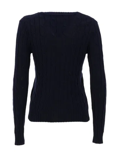 Polo Ralph Lauren Blue Cable-knit Sweater In Wool And Cashmere In Blue