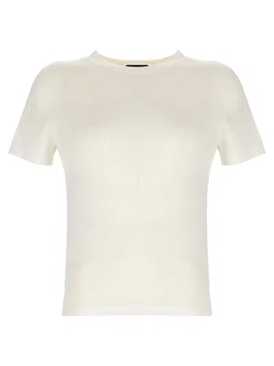 Theory Wool T-shirt In Neutral