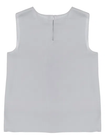 Theory Sleeveless Top Refined Summer Layering Piece In Blue