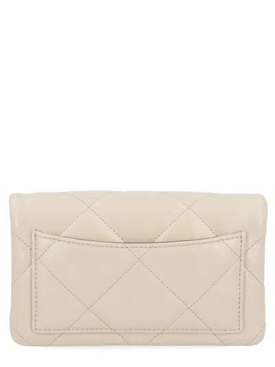 Tory Burch "kira" Wallet With Chain In Sand