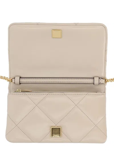 Tory Burch "kira" Wallet With Chain In Sand