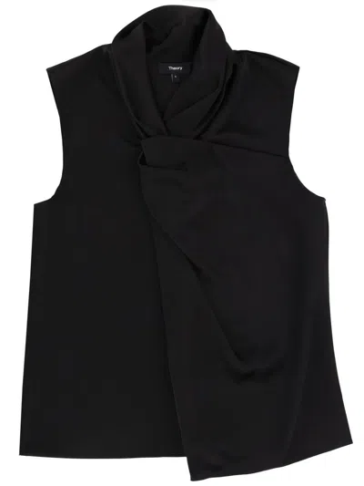 Theory Draped Top In Black