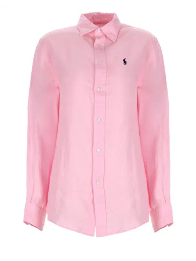 Polo Ralph Lauren Shirt With Logo In Pink