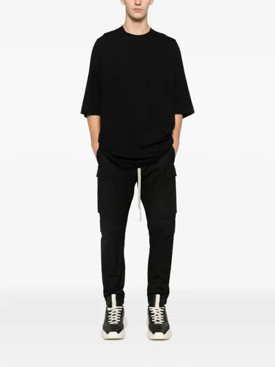 Rick Owens Mastodon Drawstring Cargo Pants In Black