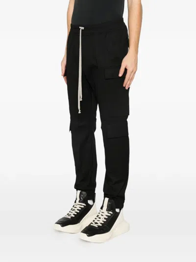 Rick Owens Mastodon Drawstring Cargo Pants In Black