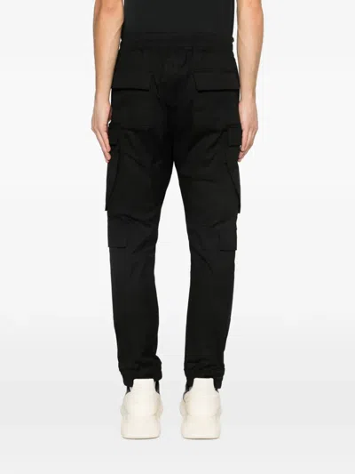 Rick Owens Mastodon Drawstring Cargo Pants In Black