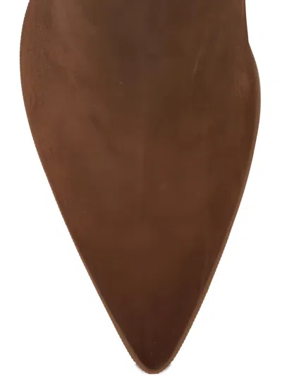 Santoni Estel Pointed-toe Boots In Brown