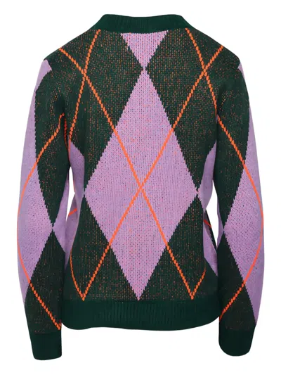 Essentiel Antwerp Argyle-pattern Sweater In Green