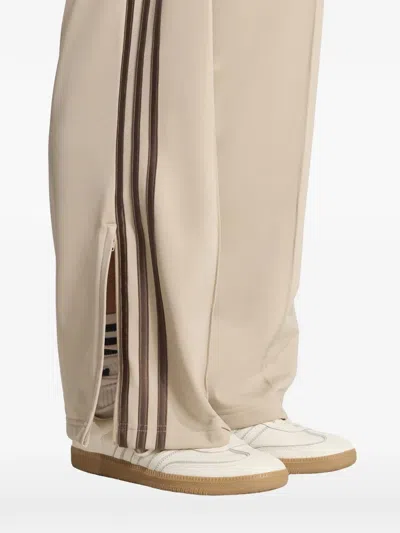 Adidas Originals Stripe Loose Track Pants In Neutral