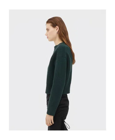 Bottega Veneta Ribbed-knit Crewneck Sweater In Green