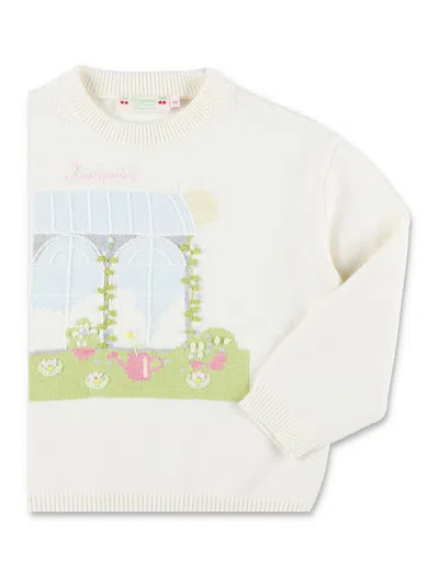 Bonpoint Embroidered Anumati Pullover For Girls In White