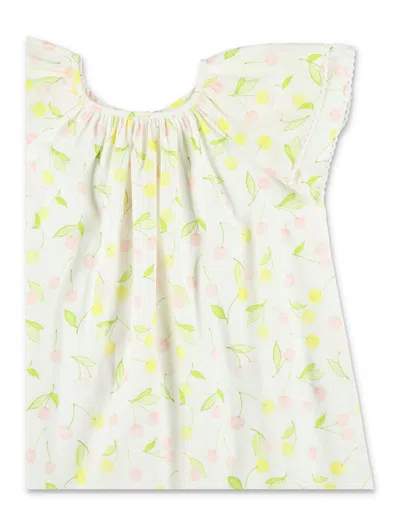 Bonpoint Printed Cotton Salome Dress For Girls In White
