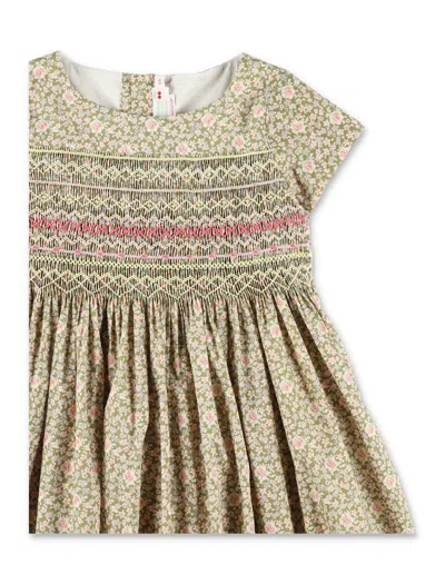 Bonpoint Liberty Duchesse Dress For Girls In Brown