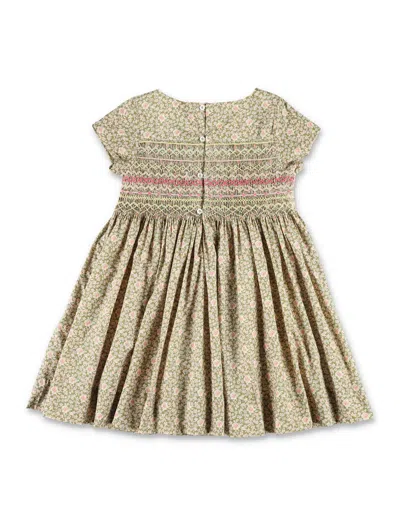 Bonpoint Liberty Duchesse Dress For Girls In Brown