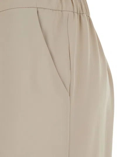 P.a.r.o.s.h Palazzo Trousers With Relaxed Silhouette And Practical Pockets In Brown