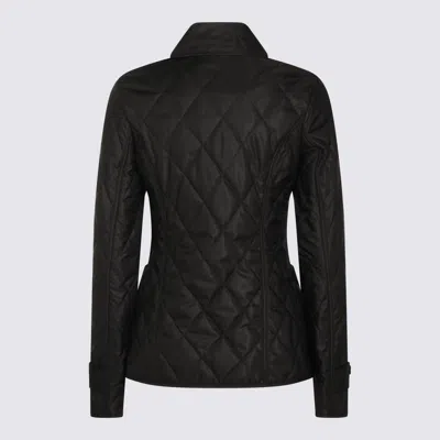 Burberry Long Sleeved Quilted Buttoned Jacket In Black