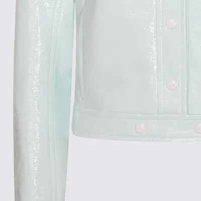 Courrèges Shiny Long Sleeve Casual Style Jacket In Green