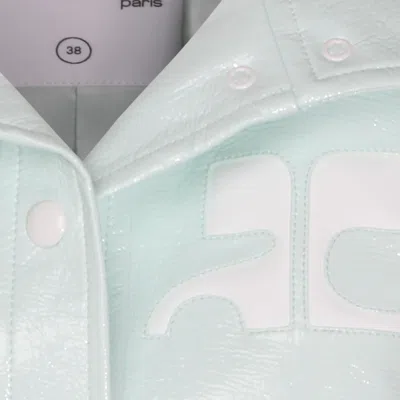 Courrèges Shiny Long Sleeve Casual Style Jacket In Green