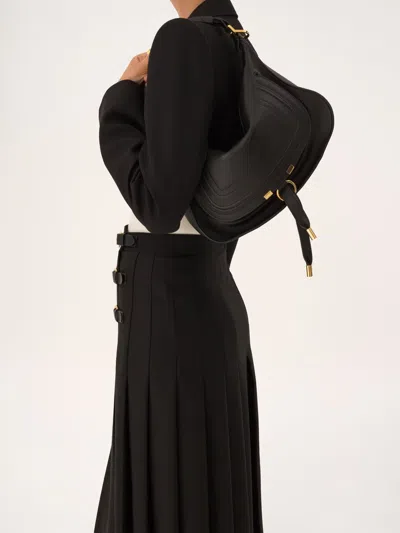 Chloé Marcie Small Shoulder Bag In Black