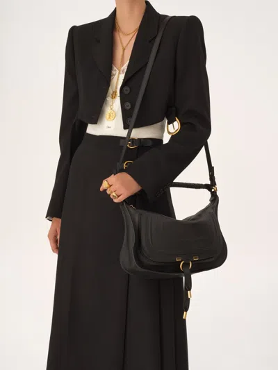 Chloé Marcie Small Shoulder Bag In Black