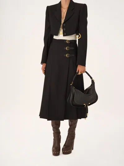 Chloé Marcie Small Shoulder Bag In Black