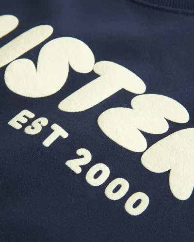 Hollister Feel Good Graphic Mock-neck Sweatshirt In Blue