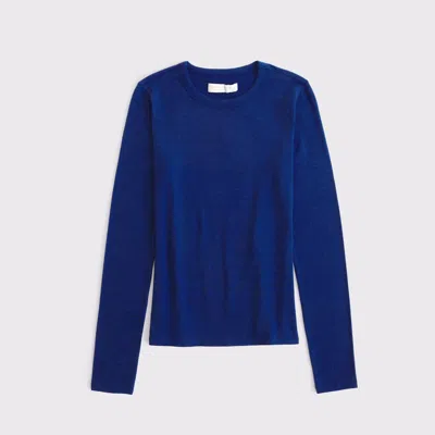 Abercrombie & Fitch Long-sleeve Cozy Lounge Knit Tee In Blue